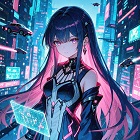 User profile cyberpunk girl