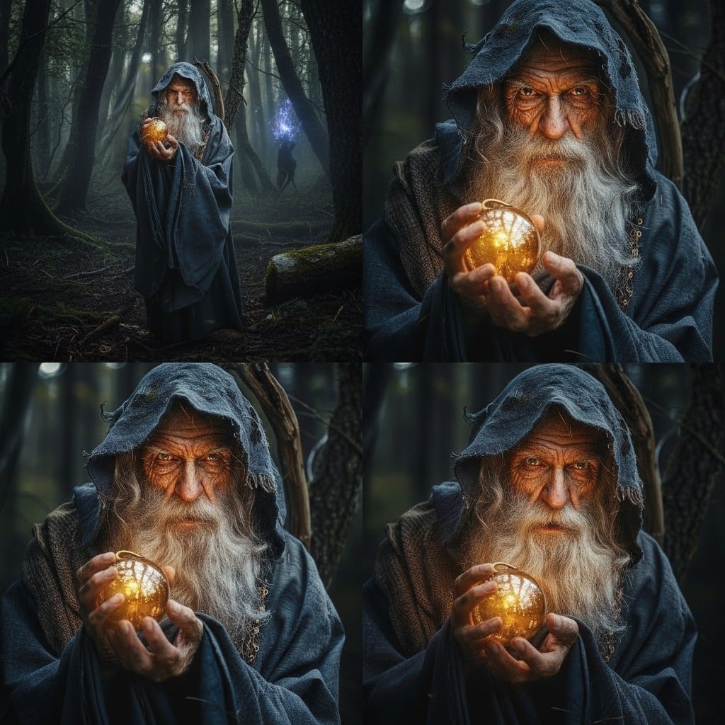 Aus dem rechten Bild vier Storyboard-Szenen erstellen