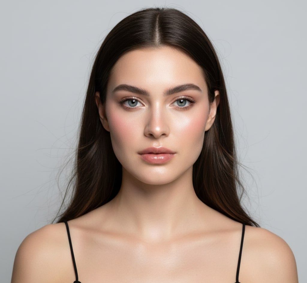 Ein Frontalporträt einer Frau