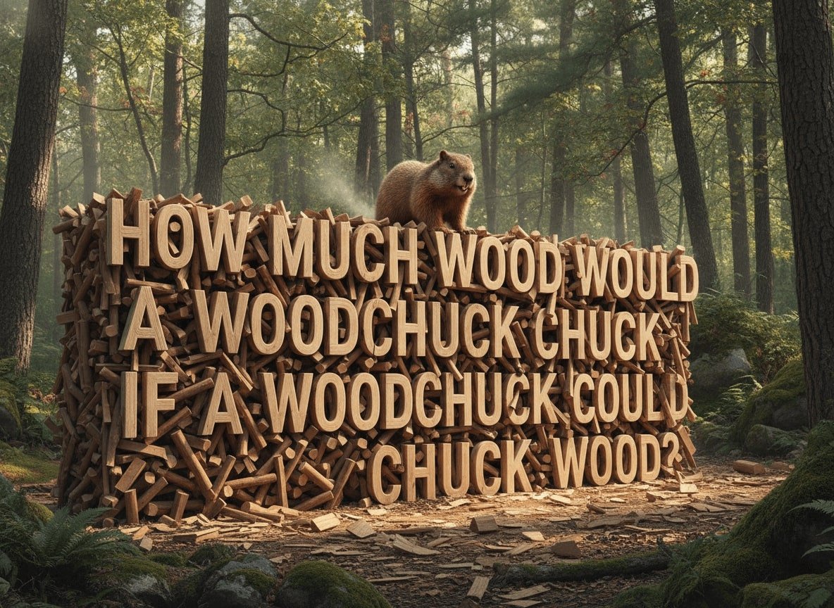 Ein aus einzelnen Holzstücken zusammengesetztes Logo