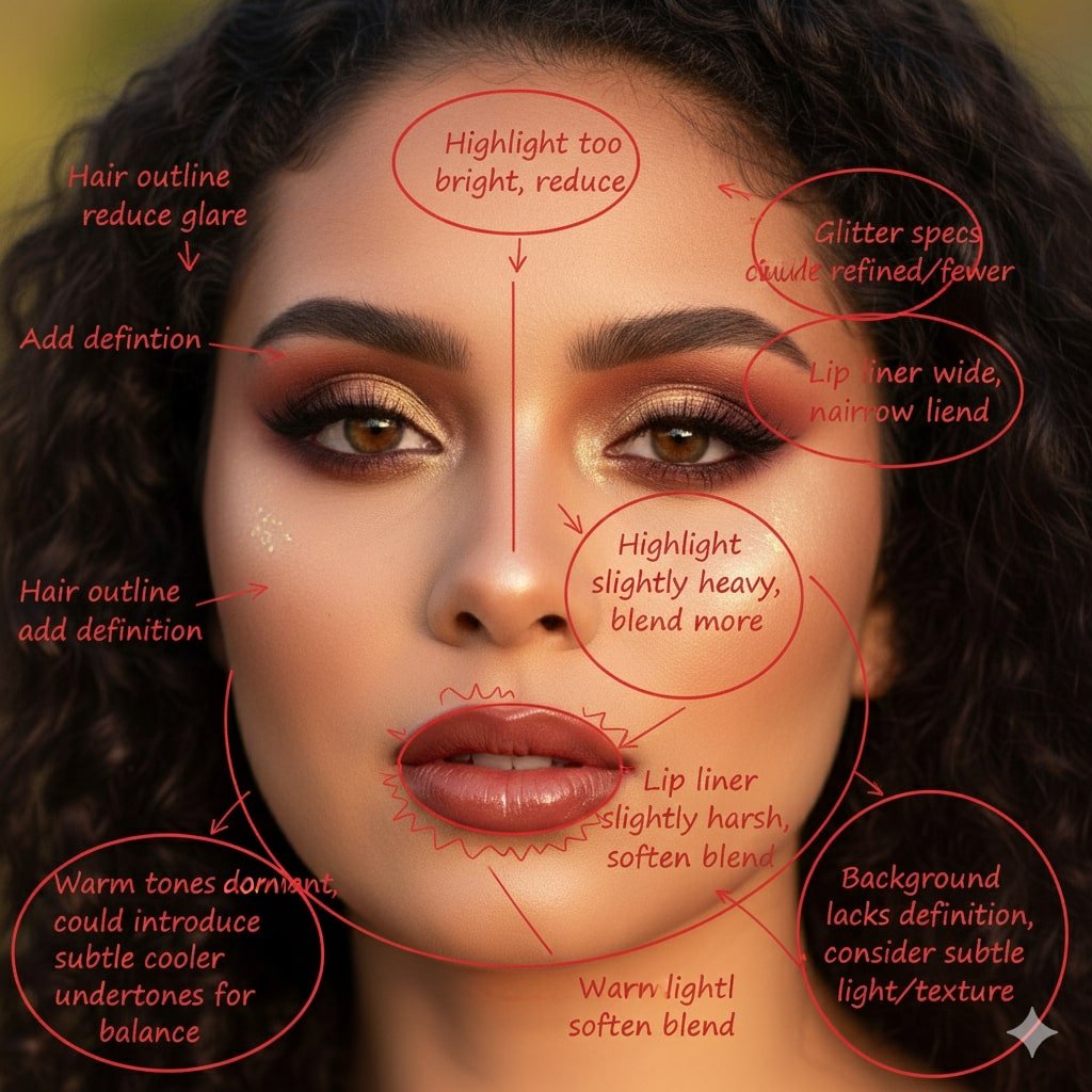 Informationen in ein Porträtfoto einer Frau einfügen