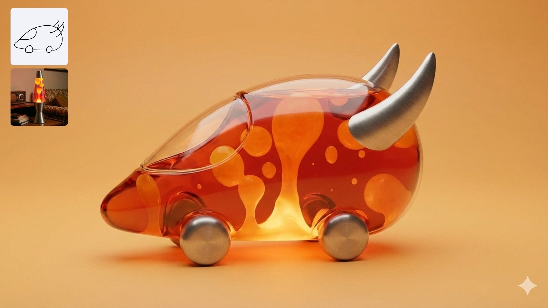 Ein Objekt kombiniert aus den Stilen zweier unterschiedlicher Bilder