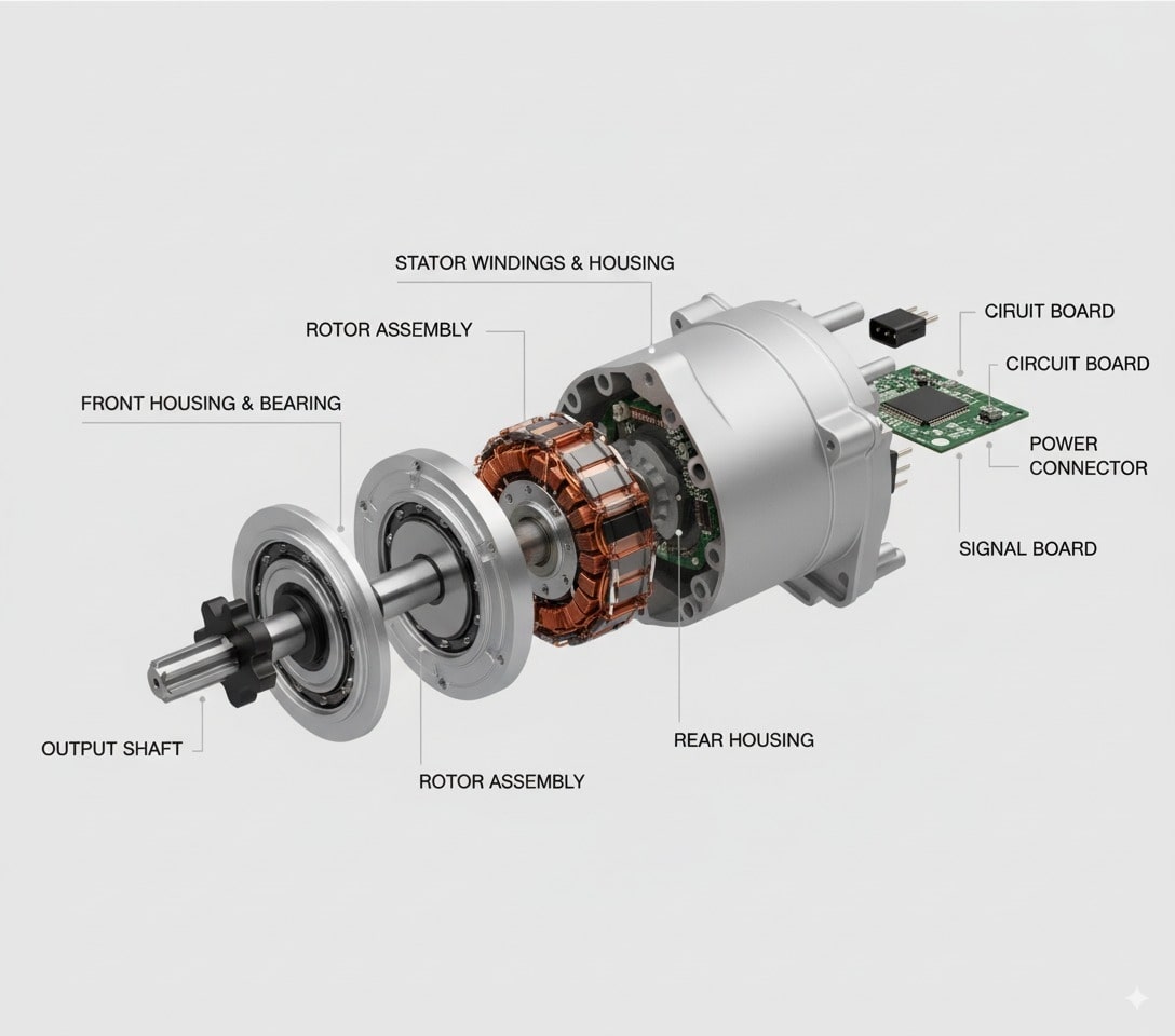 Ein 3D-Querschnittsdesign einer Steckdose von links