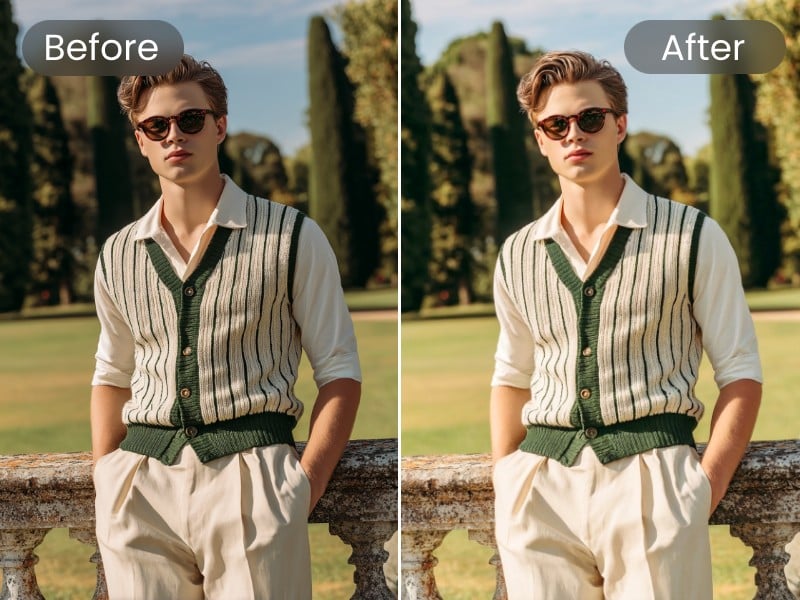 AI exposure fix effect for a man