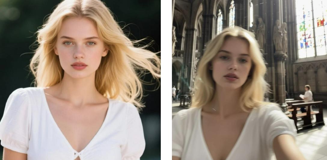 Make the person in the image look like a casual selfie