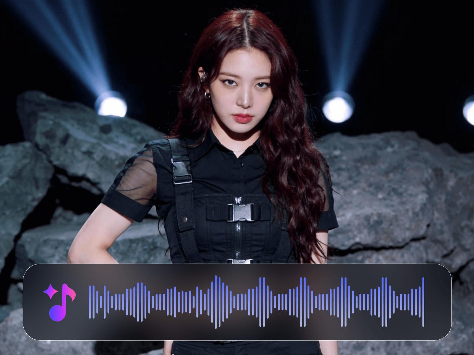 A picture that represents a global kpop edm track generated with ai