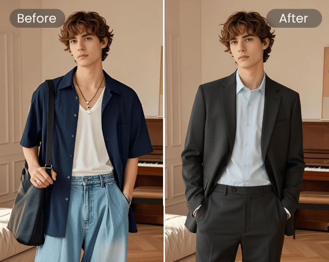 Academic formal attire for men