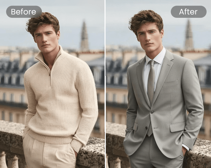 Social formal attire for men