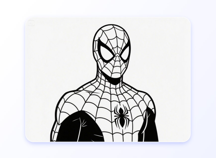 A superhero sketch of spiderman