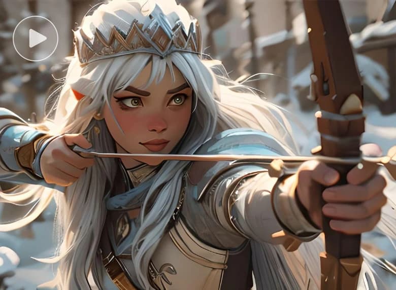 Exemplo de vídeo de animação 3D de IA