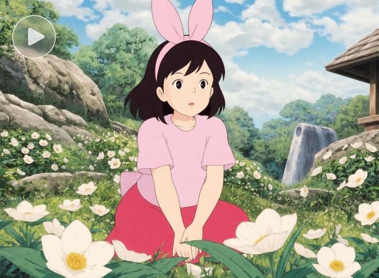 Exemplo de vídeo de animação de anime AI