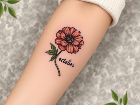 AI created floral tattoo design