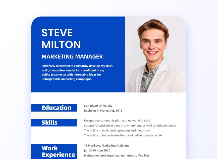 Add a professional headshot to your resume