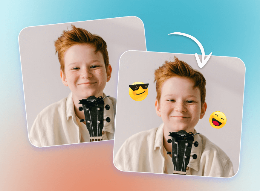 Add emojis to your uploaed video