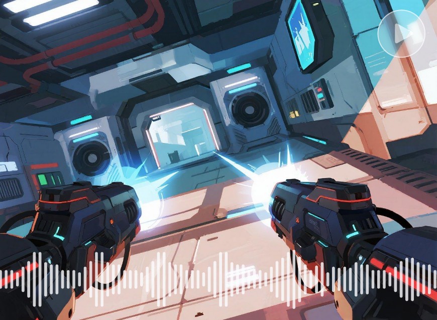 Add gunshot sound effects to two laser guns