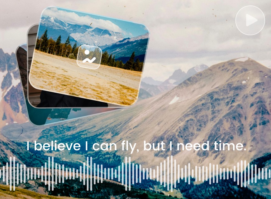 Add multiple images to make a brilliant music video and post on social media