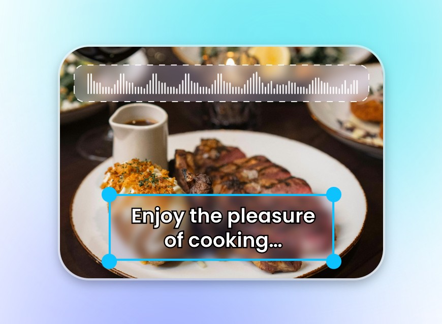 Adicionar texto e áudio ao vídeo carregado
