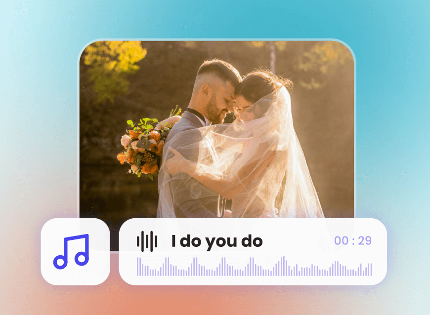 adicione a marcha nupcial ao vídeo de casamento