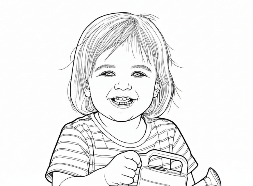 An image of a baby coloring page