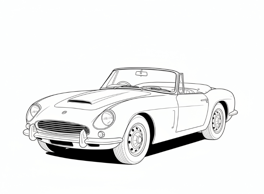 An image of a car coloring page