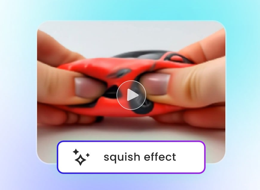 Apply clipfly ai squish effect to your image of a red car