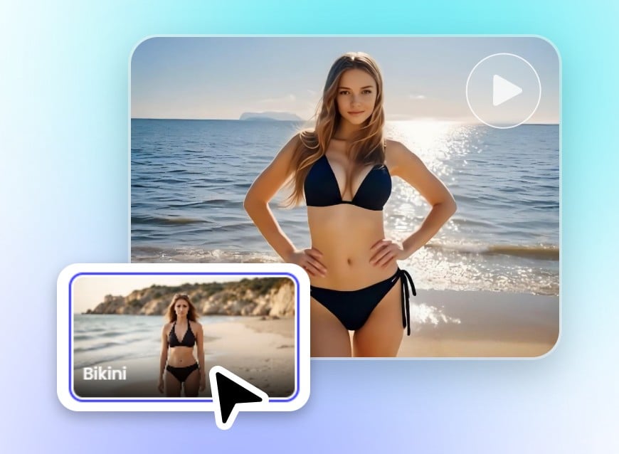 Apply clipfly bikini filter to your uploaded image