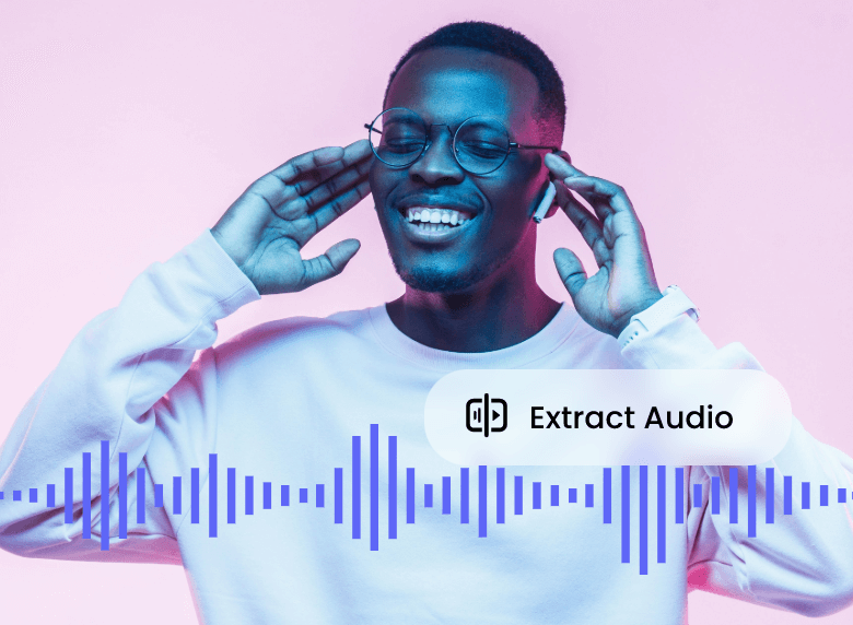 Audio Extractor a black man with headphone