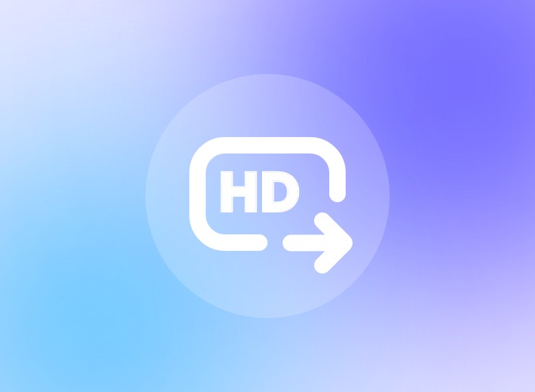 Blue gradient HD icon