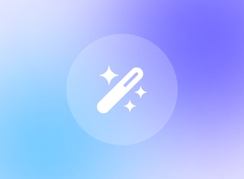 Blue gradient customization icon