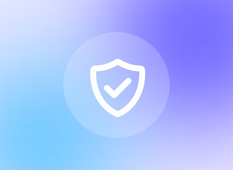 Blue gradient secure icon