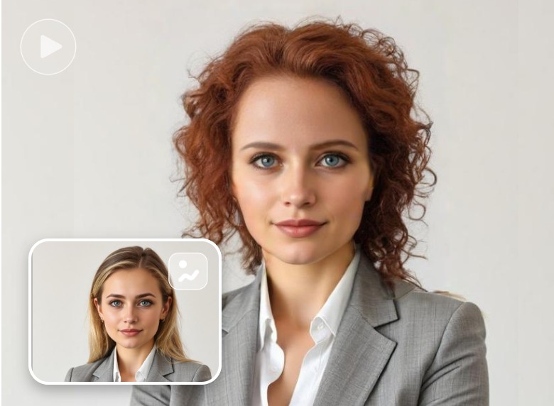 Clipfly AI curly hair effect for one person