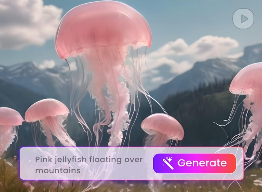 Clipfly AI video generator cover picture with pink jellyfish