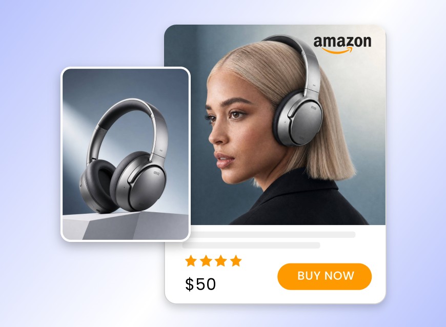 Clipfly AI virtual model for ecommerce listing image