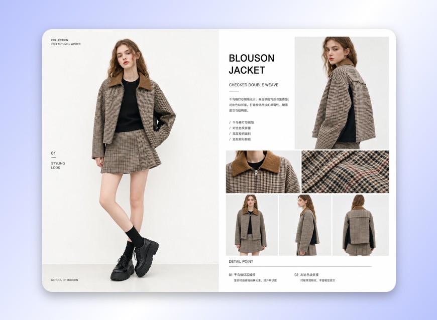 Clipfly AI virtual model for fashion lookbook creation