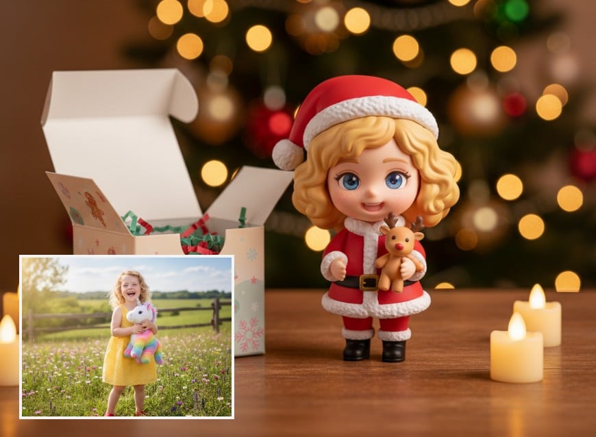 女の子をフィギュア風にするclipflyミステリーボックスフィルター