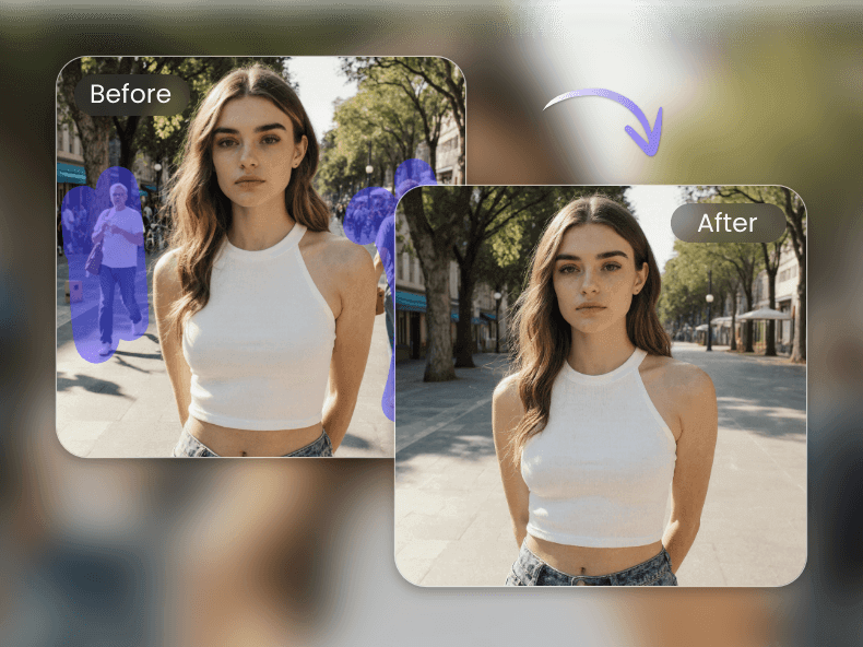 Clipfly remove person from photo