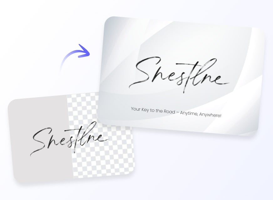 Create a brand logo with your handwritten signature and put it on business card