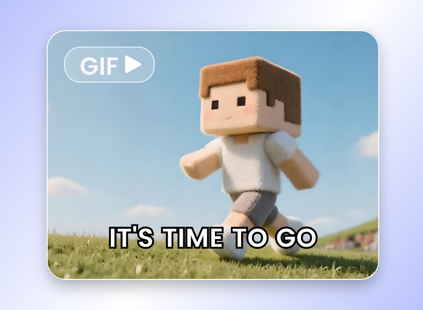 Crie um meme “its time to go minecraft” de um homem de camiseta branca