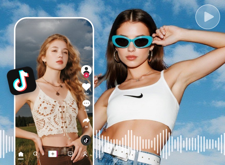 Download the audio from Tik Tok and use it on your own images