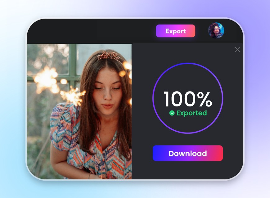 Download your edited birthday Clips