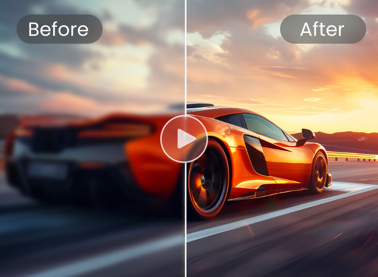 Make a blurry car video to clear