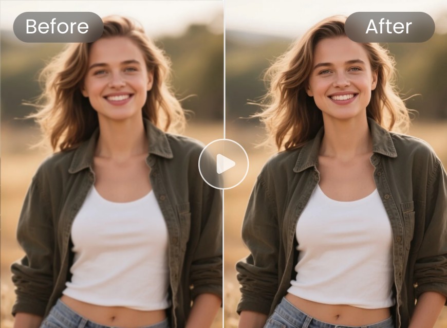 Make a video of a girl taken with a mobile phone clearer