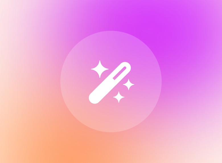 Orange gradient edit icon