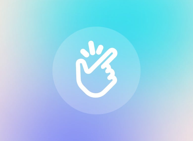 Ícone de gradiente roxo fácil de usar