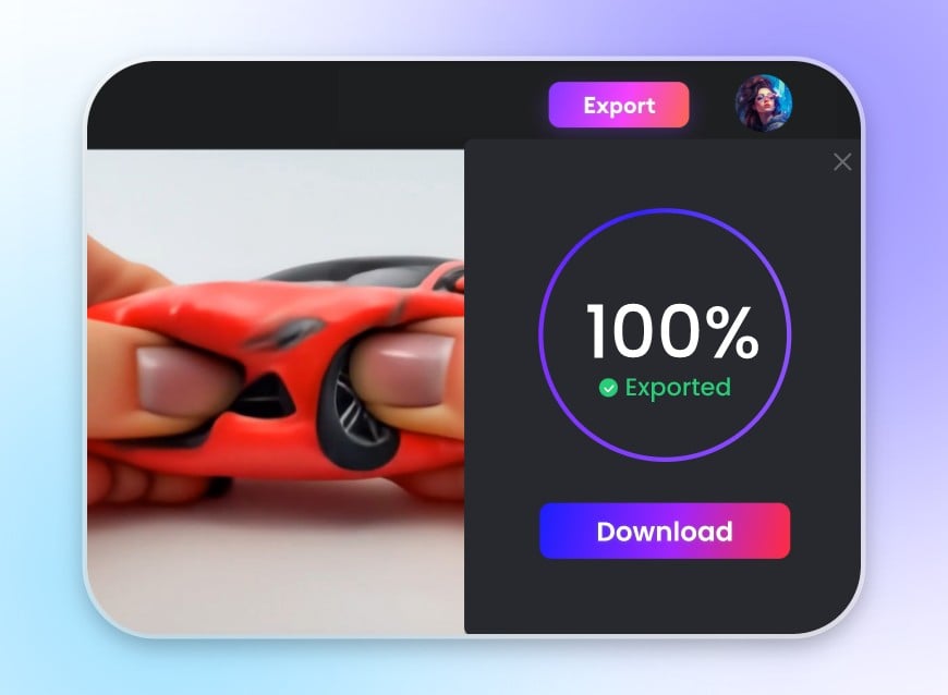 Save the video of squishing a red car