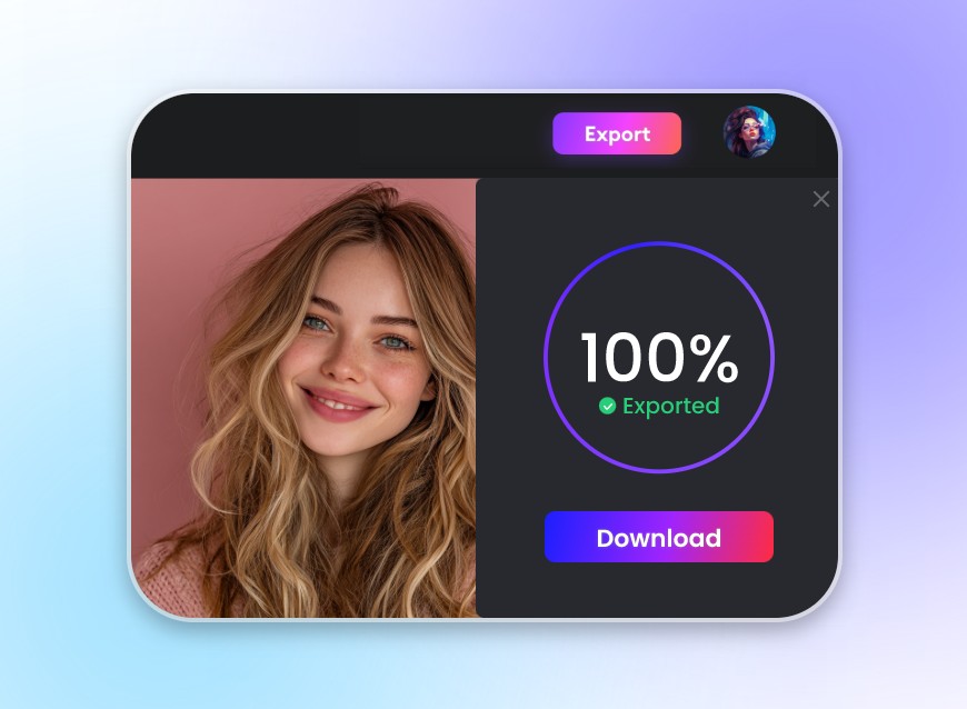 enregistrer votre image de faux visage IA de belle fille