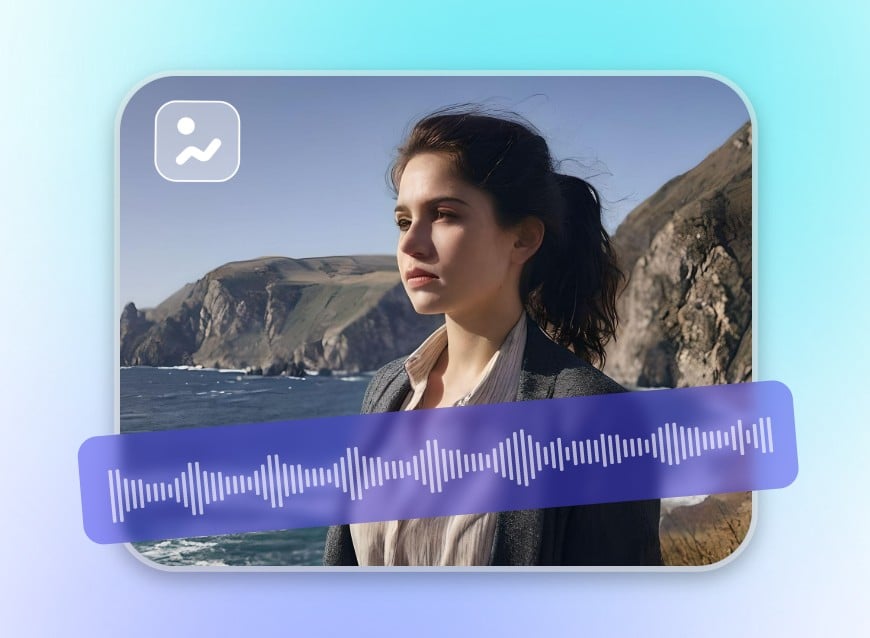 Step 2 add an audio clip to the girl image