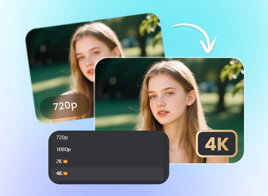 Step 2 convert the 720p video to 4k resolution