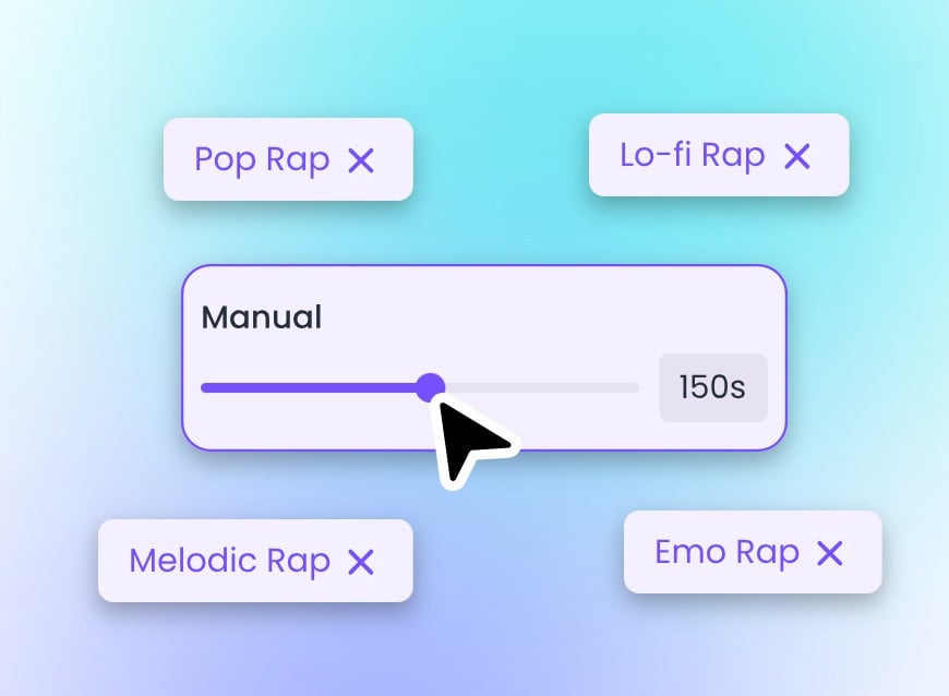 Step 2 set the music style and length