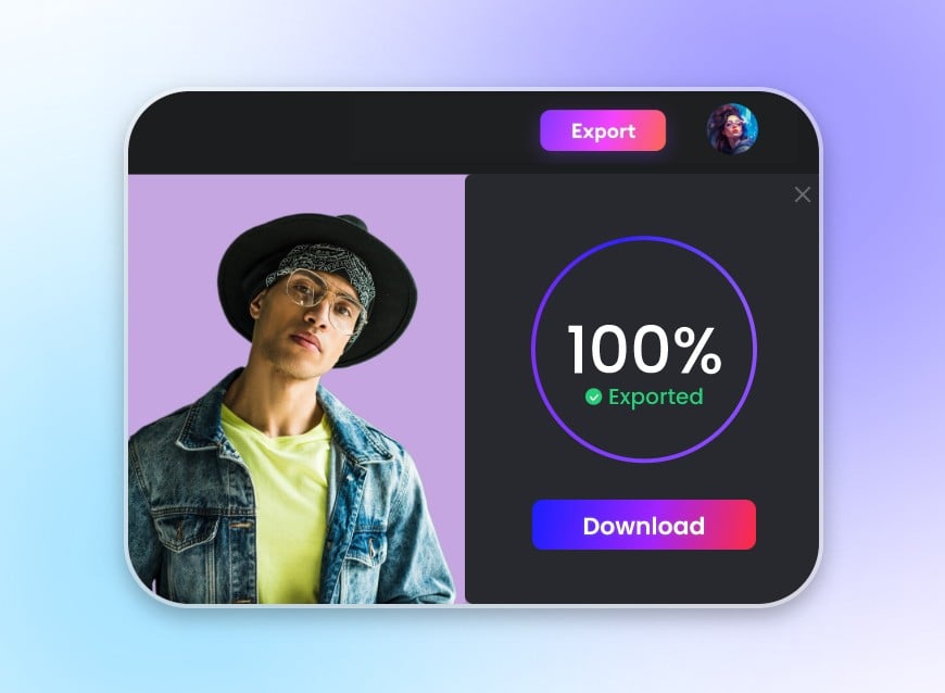 Step 3 download 100 your light purple background video